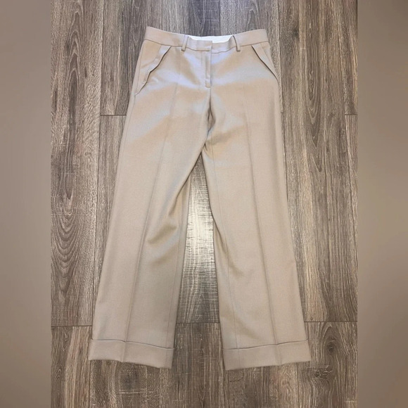 Viktor & Rolf Beige Tailored cuff trouser Pants Size 40 US10-12 Virgin Wool - Picture 1 of 8